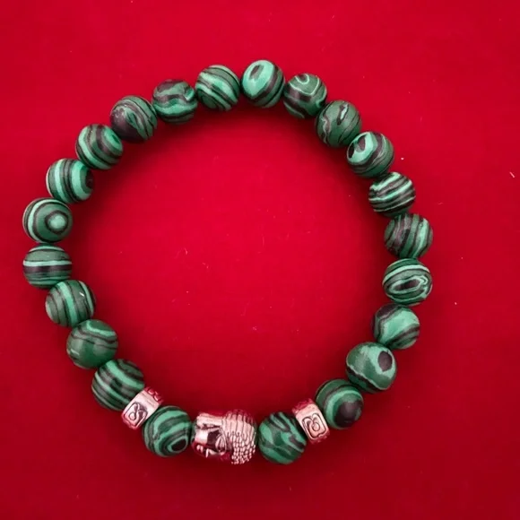 Malachite buddha bracelet - Picture 3 of 4